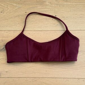 Crop Shop Boutique Burgundy Minimalist Sports Bralette